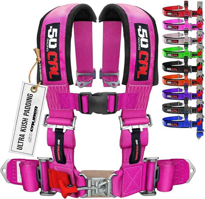 1pc 4 Point Harness for Bucket Seat, Push Release, 10 Color Options, Racing Harness, Race Car, Off Road, UTV, RZR [6008A2]