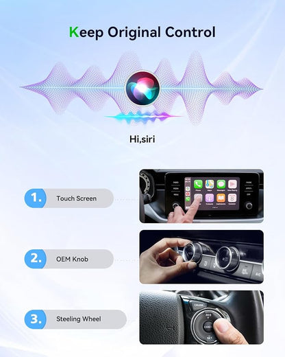 Spedal Mini Wireless CarPlay Adapter for iPhone, Compact 2-in-1 Android Auto Adapter with Fast Auto-Connect, Stable Low-Latency Wireless Performance, Plug & Play