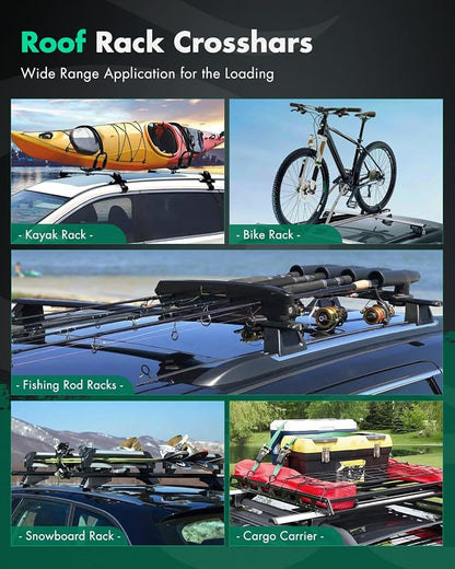 SCITOO Roof Rack Cross Bars Fit for Honda Element 2003 2004 2005 2006 2007 2008 2009 2010 2011,for Rooftop Cargo Carrier Bag Basket Luggage Kayak Canoe Bike Snowboard Skiboard