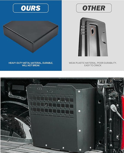 JOYTUTUS Truck Bed Storage Box Compatible with 2015-2026 F150 F250 F350, Heavy-Duty Metal Pickup Tool Box for Truck Bed, 57L Truck Bed Tool Storage Box Toolboxes, Side Tool Box Toolbox Cargo Box
