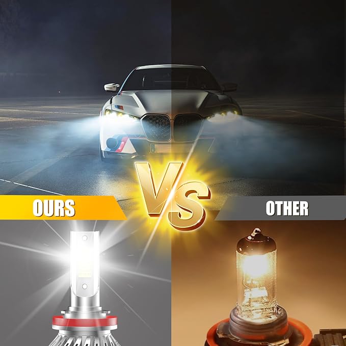 Fit For 2000 2001 2002 2003 2004 2005 2006 GMC Yukon SLE SLT XL1500/2500 Fog Lights Bulbs Kits, 600% Brightness 6500K White Dual Application Bulbs Combo, Direct Installation for Off road, 6P