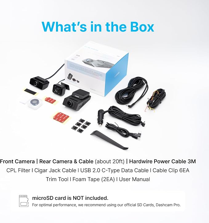 S1 4K Infinite 3 Channel Dash Cam Front and Inside Rear Car Camera, 4K, 2.5K Dashcam for Car, STARVIS 2, Night Vision, 24/7 Recording, 5G WiFi GPS, Car Surveillance Camera, Gifts for Men Women