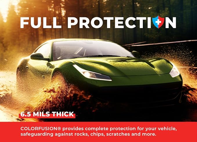 ColorFusion PPF by VViViD, Gloss Urban Green Dry Apply PPF Vinyl Car Wrap Roll 6ft x 5ft