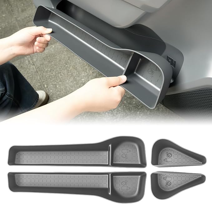 Door Side Storage Tray Compatible for Toyota RAV4 2026 Accessories Door Storage Insert Organizer Box Fit RAV4 2026 (TPE, Front+Rear Doors 4 PCS Set)