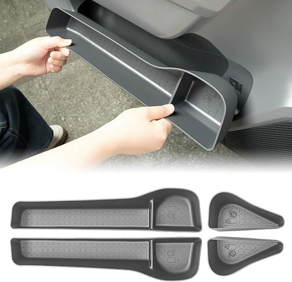 Door Side Storage Tray Compatible for Toyota RAV4 2026 Accessories Door Storage Insert Organizer Box Fit RAV4 2026 (TPE, Front+Rear Doors 4 PCS Set)