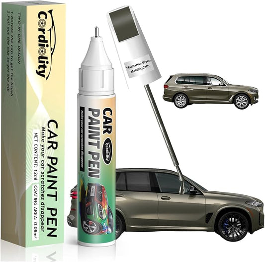C3D Manhattan Green Metallic Touch Up Paint for BMW, Color Accurate Car Paint Scratch Repair Pen, Quick & Easy Fix Automotive Chips and Nicks