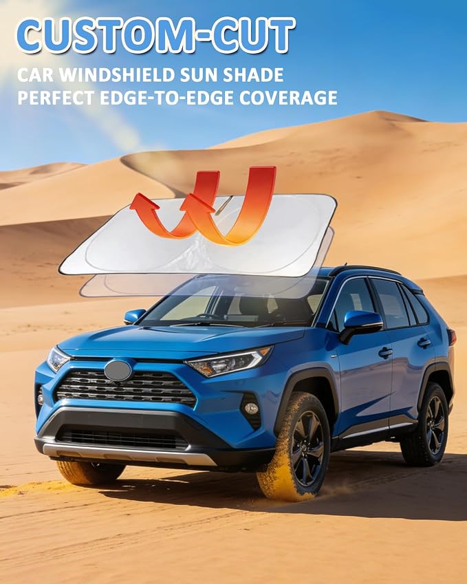 Sunshade for Range Rover Windshield Sun Shade for 2013-2021 Land Rover Range Rover (Does NOT fit Range Rover Sport) Accessories Front Window Shield Cover Sun Visor Protector Cool Interior Save Space