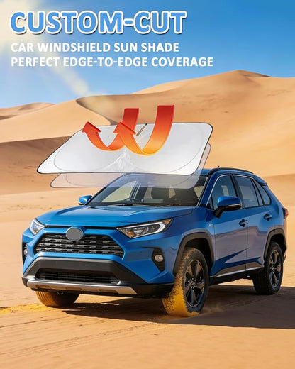 Sun Shade for RAV4 Windshield Sunshade fit for Toyota RAV4 2019-2021 2022 2023 2024 2025 Accessories Front Window Cover Shield Visor Protector Blocker