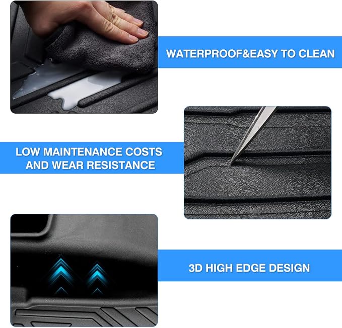 KUST Floor Mats for 2020-2025 2026 Toyota Corolla (Not for Corolla Cross) All Weather TPE Rubber Liner Custom Fit 2 Row Seat Carpet 3D Front Rear Black 3PCS