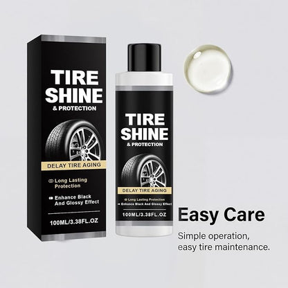Tire Shine Restorer, Tire Care System Set, 100ml Quick Dry Long Lasting Rubber Protection Design Kit, Compact Auto Detailing Style Formula, Gloss Tires Finish Style Agent, Tires Shine for SUV Use