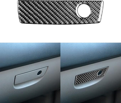 Car Co-Pilot Side Glove Box Switch Decal Box Storage Box Decor Compatible with Dodge Charger 2008 2009 2010 Real Quality Soft Carbon Fiber Trim Interior Accessories Sticker Black