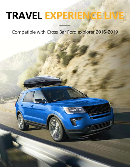 Tuyoung 300lbs Roof Rack Cross Bars Compatible with Ford Explorer 2016 2017 2018 2019 (Base/XLT/Limited/Sport/Platinum), Aluminum Crossbars Rooftop Cargo Bag Bike Luggage Carrier