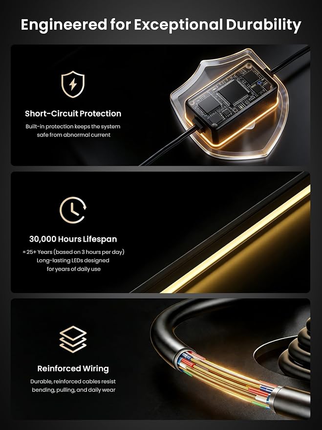 Car LED Lights Interior, 16M Colors APP & CarPlay Control, Music Sync, Auto-On/Off，Voltage Protection, Brightness Dimmer 12V DC LED Strip Lights for Car, Truck, SUV (Colorful 4.9ft)