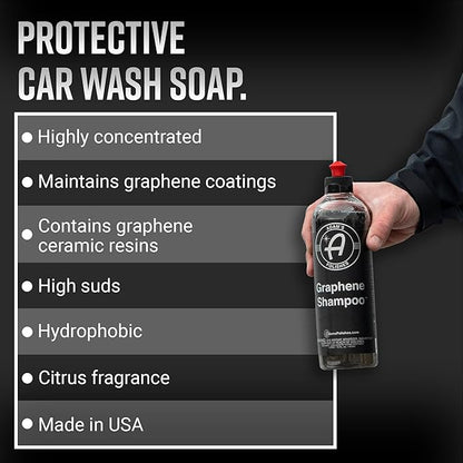Adam's Polishes Graphene Shampoo 5 Gallon - Graphene Ceramic Coating Infused Car Wash Soap - Powerful Cleaner & Protection In One Step - pH Neutral, High Suds For Foam Cannon & Gun, Detailing Bucket