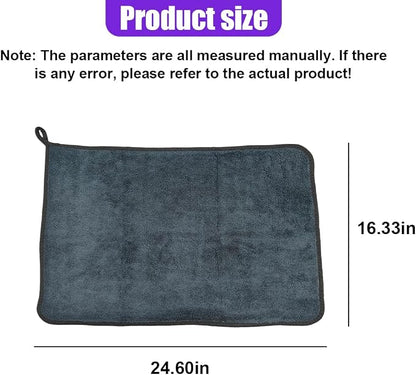 Microfiber Car Drying Towel - 16" x 24" Ultra Absorbent Cleaning Cloth with Twisted-Loop Design - Microfiber Towel for Car Detailing/Household, Without Streaks or Scratches (1PC)