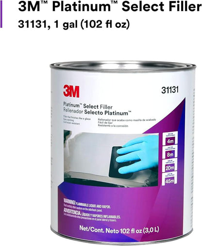 3M Platinum Select Filler 31131, Lightweight, Stain Free, Tack Free, Creamy Formula, 1 gallon (3 fl oz)