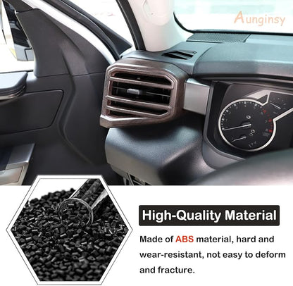 Aunginsy Car Center Console Side Air Conditioning Outlet Trim Cover Compatible with Toyota Tundra/Sequoia 2022-2025 2026, ABS Dashboard Side A/C Wind Vent Panel Decorative Frame Protector Accessories