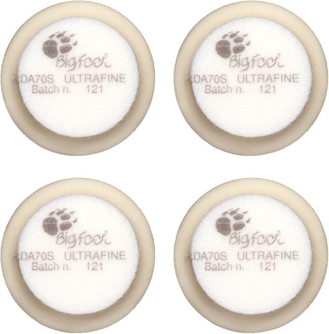 RUPES 9.DA70S/4 Pack of 4 White D-A Ultra-Fine Polishing Foam Pads 70mm | Ideal for Paint Correction & Gloss Enhancement | Removes Extremely Fine Defects | Compatible with 2.75" Backing Plate