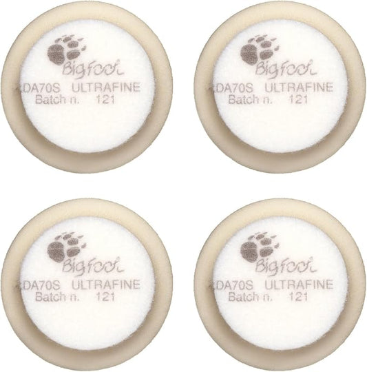 RUPES 9.DA70S/4 Pack of 4 White D-A Ultra-Fine Polishing Foam Pads 70mm | Ideal for Paint Correction & Gloss Enhancement | Removes Extremely Fine Defects | Compatible with 2.75" Backing Plate