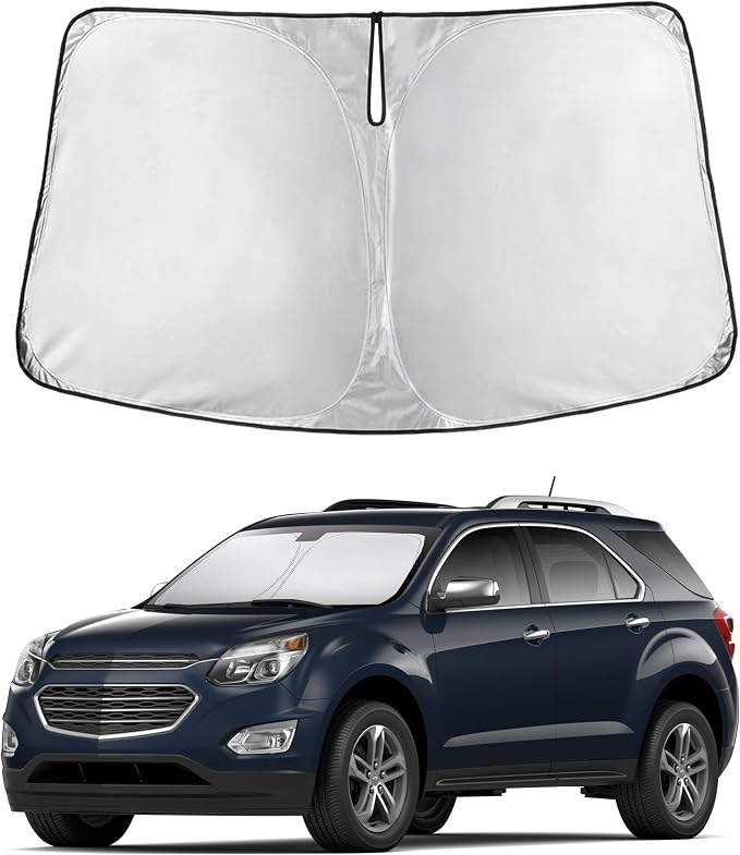 EcoNour Windshield Sunshade Compatible for Chevrolet Equinox 2010-2015 2016 2017, Sun Visor for Front Windshield & Window Sun Shade Cover, UV Heat Blocker & Protector, Car Accessories