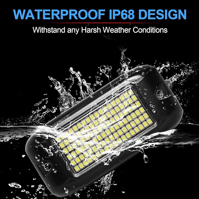 Nicoko 108 High-Power LEDs per Pod 4Pods Pure White Rock Lights Ultra-Bright Offroad Underglow Kit Advanced Heat Dissipation IP68 Waterproof for Truck, SUV, UTV, ATV, RZR