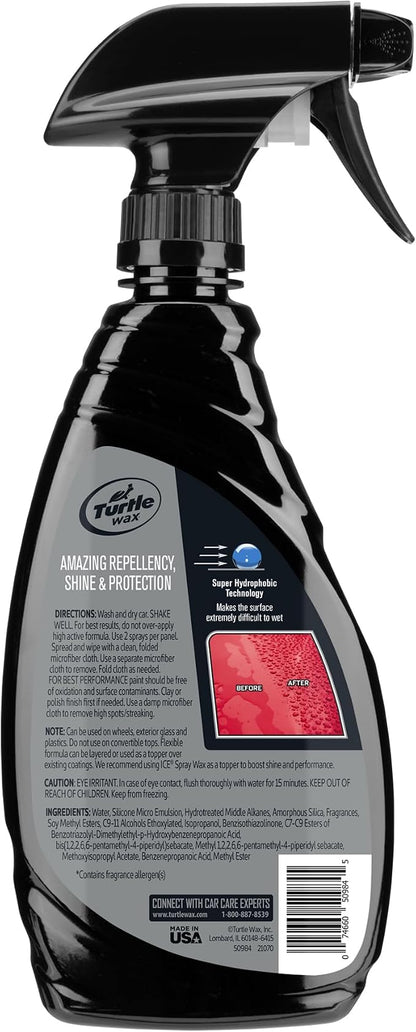 Turtle Wax ICE Seal N Shine, Car Wax Sealant, High Gloss Shine, Insane Water Beading and Durable Paint Protection, Carnauba Wax Infused, For Paint, Wheels, Glass, Plastics and More, 16oz (Pack of 6)