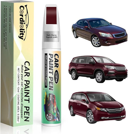 Dark Cherry Pearl(R-529P) Touch Up Paint Pen for Honda,Car Paint Scratch Repair Pen Quick and Easy Fix Auto Paint Scratch