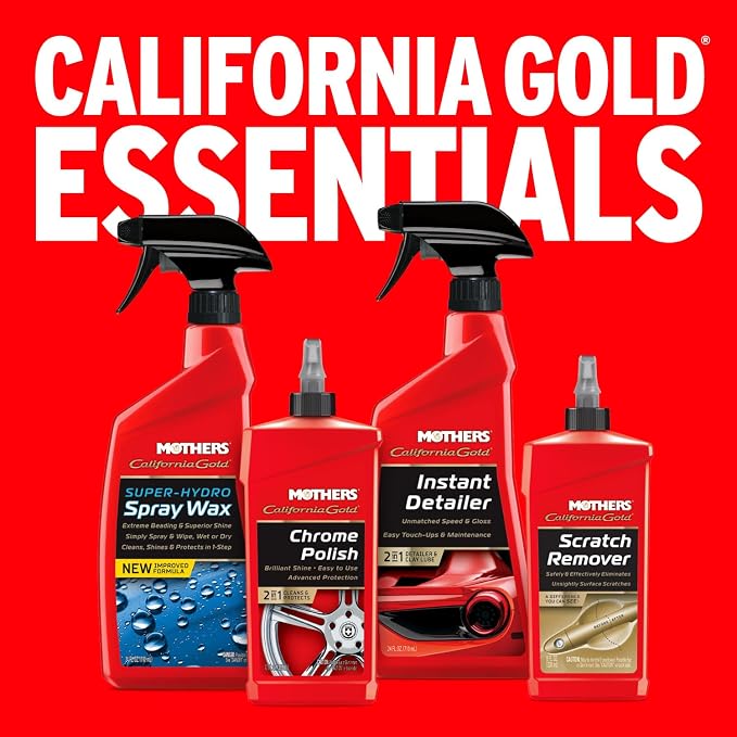 Mothers California Gold Chrome Polish, 12 oz. — Cleans & Brightens Chrome Bumpers, Wheels, Trim & Accessories, Protects Against Fingerprints, Rust & Corrosion, Safe on Glass & Mirrors (05212)