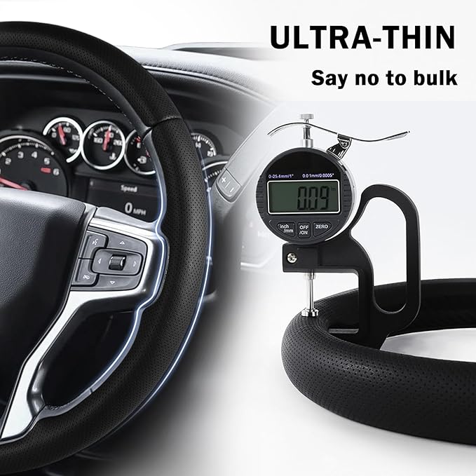 Steering Wheel Cover for Chevy Silverado 1500 2019-Present/ 2500 3500 2020-Present/Blazer 2019-Present (Gasoline Models)/ Suburban Tahoe 2021-2024, Car Steering Wheel Cover Accessories for Chevrolet