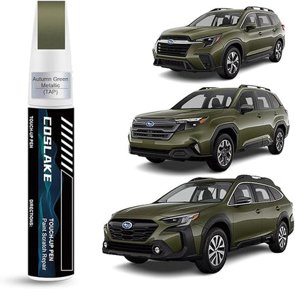 Car Touch Up Paint(Autumn Green Metallic(TAP)) for SUBARU, Car Paint Scratch Repair Kit, Quick & Easy Solution to Repair, 2 in 1 Scratch Remover Pen with Color-Matched