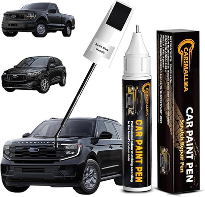 Touch Up Paint for Ford, Color Exact Match Auto Paint Repair Pen Fix Chips and Nicks Scuff(UM Agate Black Metallic)