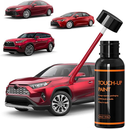 3T3 Ruby Flare Touch Up Paint for Toyota, DIY Car Paint Scratch Repair Kit, Automotive Paints, Quick & Easy Fix Scratch Repair for RAV4/Camry/Corolla/Highlande/Sienna/Venza/Matrix/Avalon/CHR
