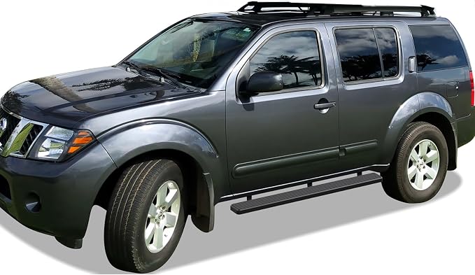 APS Running Boards (Side Bars Side Steps Step Bars) Compatible with Nissan Pathfinder 2005-2012 (Stainless Steel Black Powder Coated 6 inches)