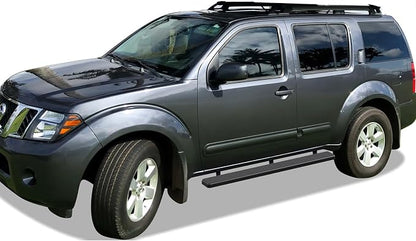APS Running Boards (Side Bars Side Steps Step Bars) Compatible with Nissan Pathfinder 2005-2012 (Stainless Steel Black Powder Coated 6 inches)