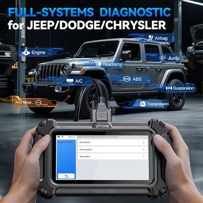 XTOOL IP500 for Jeep OBD2 Scanner, Full Systems Bi-Directional Scan Tool for Jeep/Dodge/Chrysler, with FCA AutoAuth, OBD2 Scanner Diagnostic Tool with All Reset -(Injector/EPB/ABS/BMS),Lifetime Update