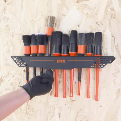 SPTA Car Detailing Brush Holder Detail Brush Rack Detailing Brushes Organizer, Ideal for Garage Workshop, Putting 12 car Detailing Brushes