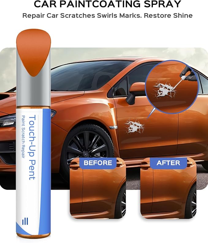 PAK Sunshine Orange Touch Up Paint Compatible with Subaru Exact Match Chips and Nicks Touch Up