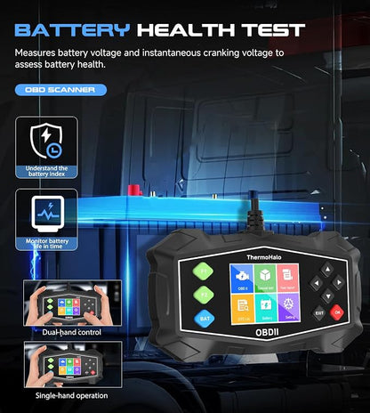 Professional OBD2 Scanner Car Diagnostic Tool, OBDII EOBD Code Reader, Enhanced Check Car Engine Light Diagnostic Scan Tool, Upgraded Fault Code Scanner for All Vehicles from 1996