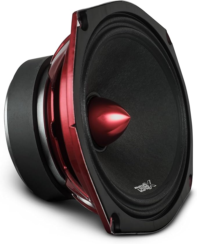 DS18 PRO-X694 BM Loudspeaker - 6x9, Midrange, Red Aluminum Bullet, 400W Max, 200W RMS, 4 Ohms - Premium Quality Audio Door Speakers for Car,Truck and Motorcycle Stereo Sound System (1 Speaker)