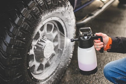 IK FOAM Pro 2+ Pump Spray Foamer with Schrader Valve – FoamSprayer 50 oZ – High-Pressure, Adjustable Nozzle – Ideal for Car Detailing, Cleaning & Maintenance