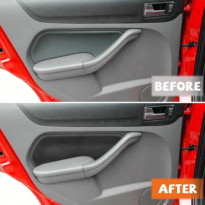RUIANTE 4pcs Door Panel Cover Trim Replacement Compatible for Focus 2005-2007 Car Interior Accessories (Black)