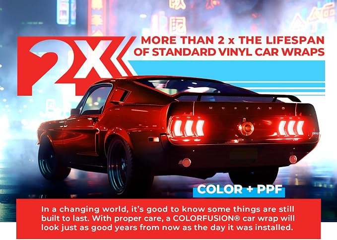ColorFusion PPF by VViViD, Gloss Sinister Red Dry Apply PPF Vinyl Car Wrap Roll 60ft x 5ft