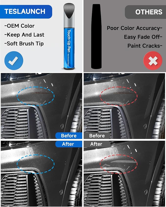 LZ7S/6Y Daytona Gray Pearl Touch Up Paint Compatible With Audi Exact Match Car Paint Pen Scratch Repair