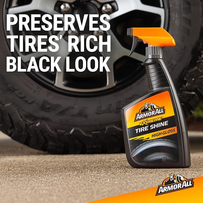 Armor All Car Tire Shine, One-Step Tire Shine Spray for Precise, Even Shine and Minimal Overspray, 2 Count