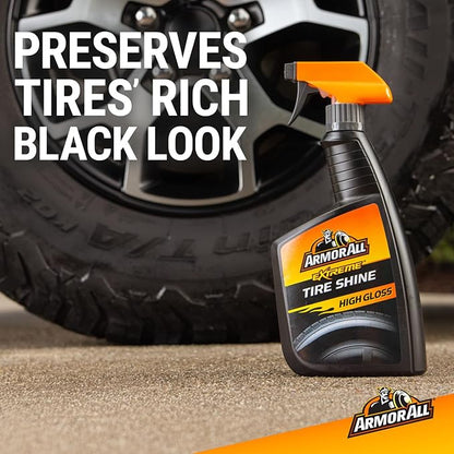 Armor All Car Tire Shine, One-Step Tire Shine Spray for Precise, Even Shine and Minimal Overspray, 2 Count