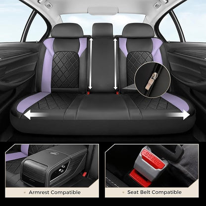 Coverado Car Seat Covers, Seat Covers Full Set, 5 Seats Automotive Seat Cover, Mesh Breathable Seat Protectors, Universal Fit for Most Cars