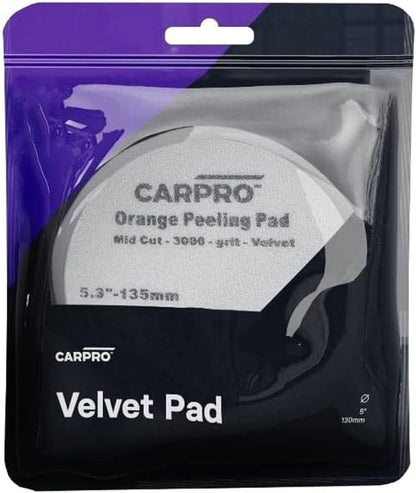 CARPRO Velvet Orange Peel Removal Pad (V2) - Upper Paint Layer Clear Coat – 5 1/4" (Pack of 1)