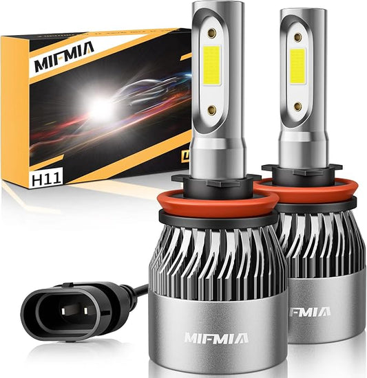 𝖧𝟪/𝖧𝟫/𝖧𝟣𝟣 Bulbs 6500K Cool White 36000LM 900% Brighter, Plug and Play with Cooling Fan, IP68 Waterproof Off Road Lights, Pack of 2