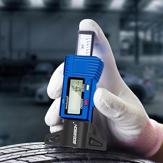 Godeson Digital Tire Gauge with 3 Modes - Fractional Inch, Decimal Inch and Millimeter, Accurate Tire Gauge for Motorcycles, Cars, Trucks