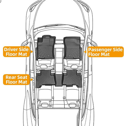 Floor Mats for Toyota 4Runner SR5 | Limited 2010 2011 2012(ONLY 5 Seats), Floor Mats for Lexus GX460 2010-2013, Front & Rear Row TPE Non-Slip Waterproof Summer Winter, 5th gen 4runner Floor Mat